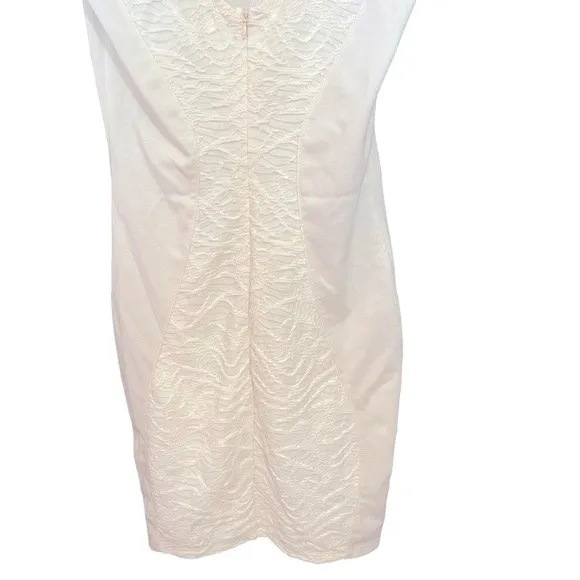 Tobi Women's White Low Back Short Sleeve Bodycon lllusion Dress - Image 8