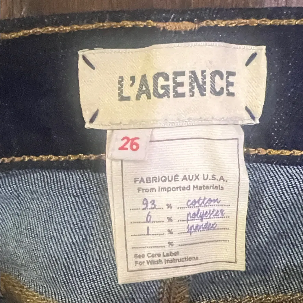 L'AGENCE Sada High Rise Cropped Slim Jeans 26 NWT - Image 3