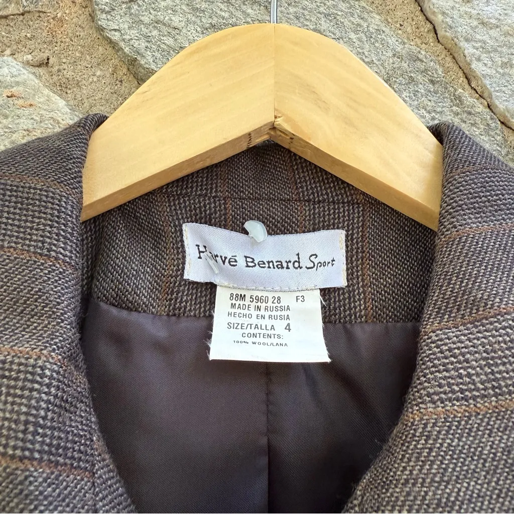 Vintage Wool Maxi Skirt & Blazer Matching Skirt Suit Brown - Image 3