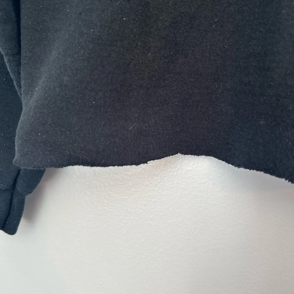 Black Gildan App State Sweatshirt‎ cutoff hem Yellow - Image 3