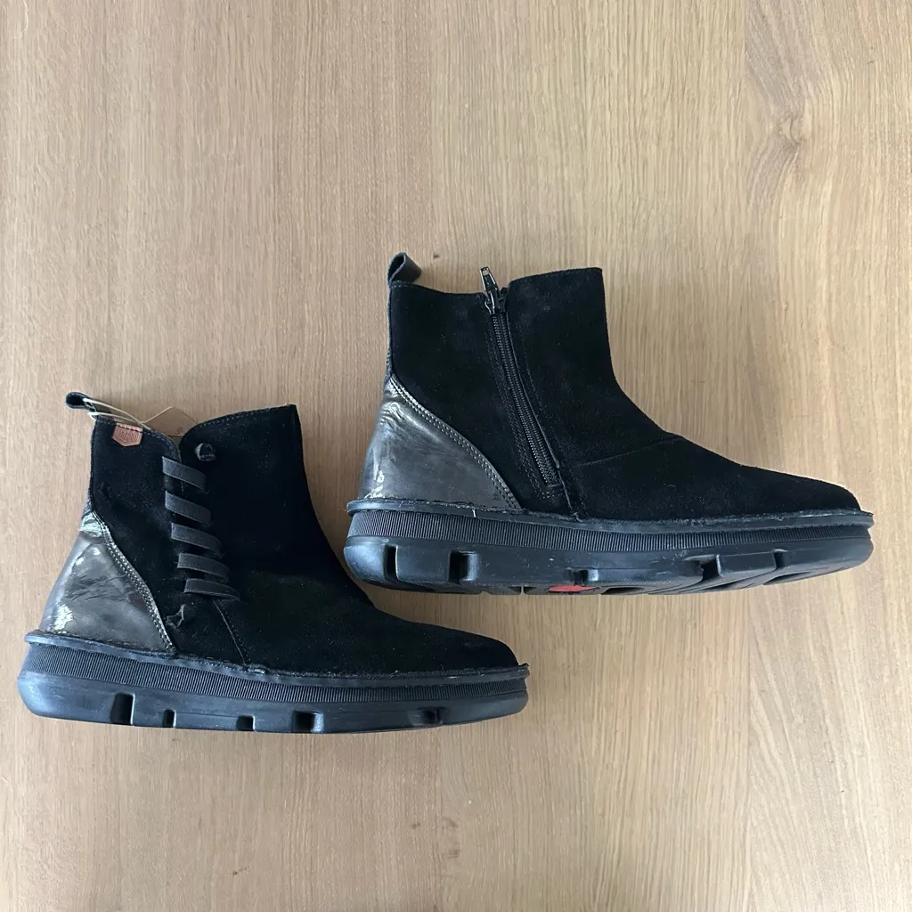 New Onfoot Spain Walking Boots Waterproof Leather Boots Size EU 38 US 7.5 Black - Image 5