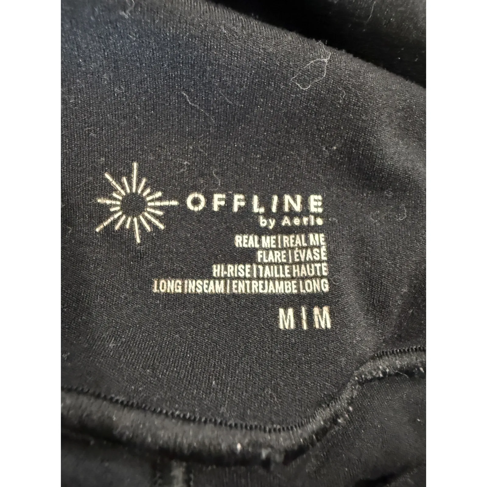 Offline by Aerie Real Me Flare High Rise Long Inseam Leggings Black Size Medium - Image 4