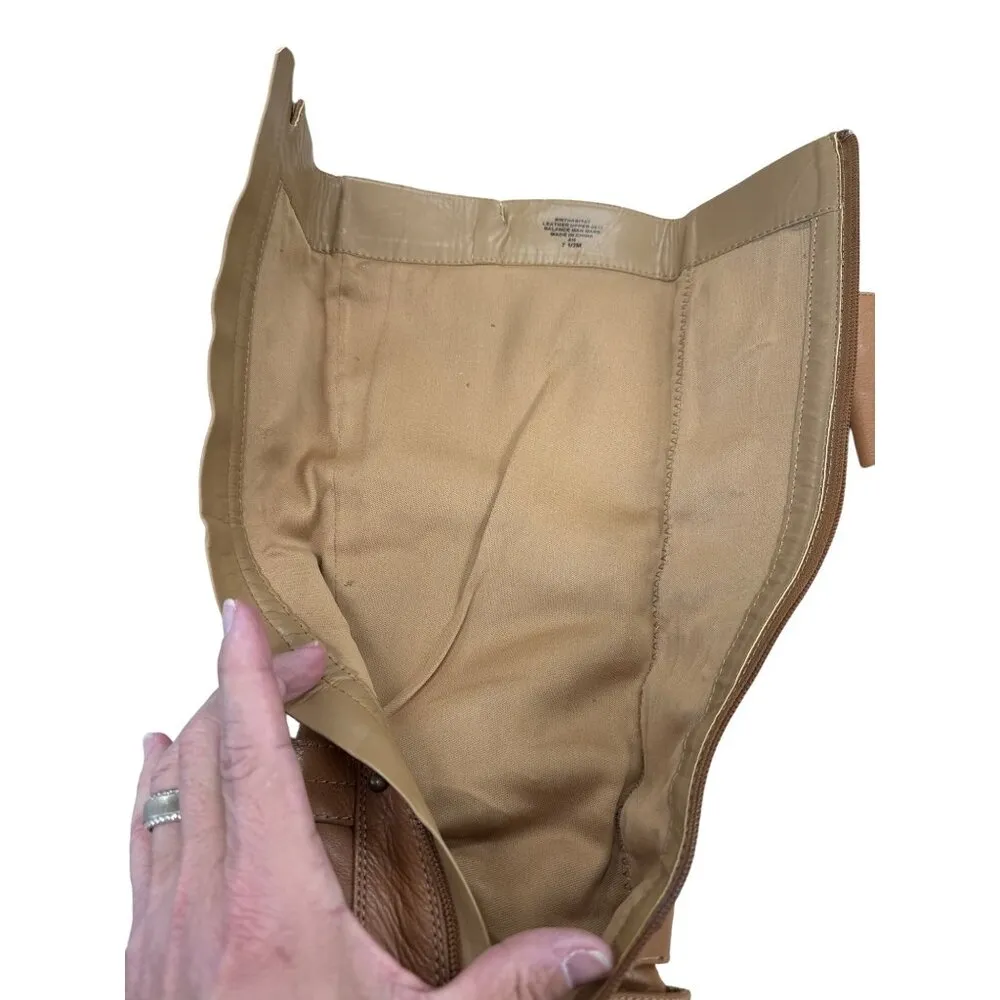 Nine West Womens Brown Leather Knee-High Boots Size 7.5M SKU 7166 - Image 12