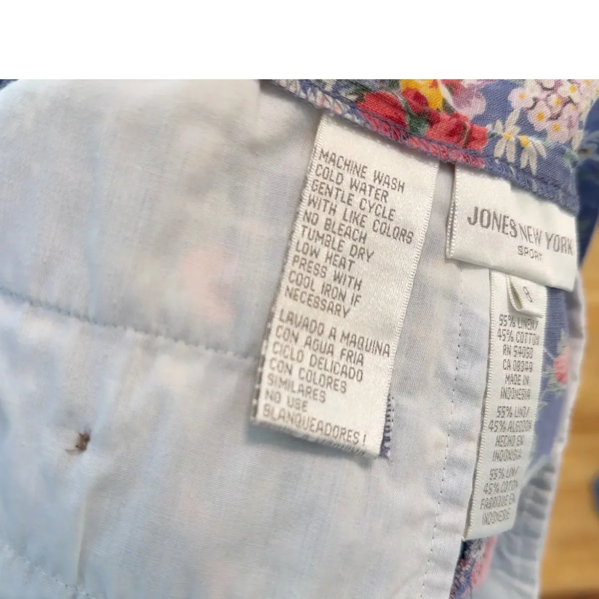 Jones New York Vintage‎ Linen Cotton Shorts Petite Women Size 8 - Image 4