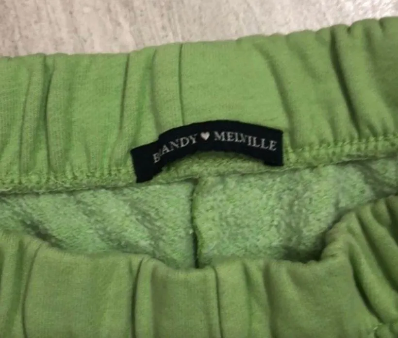 Brandy Melville Lime Green “Rosa” Sweatpants - Image 4