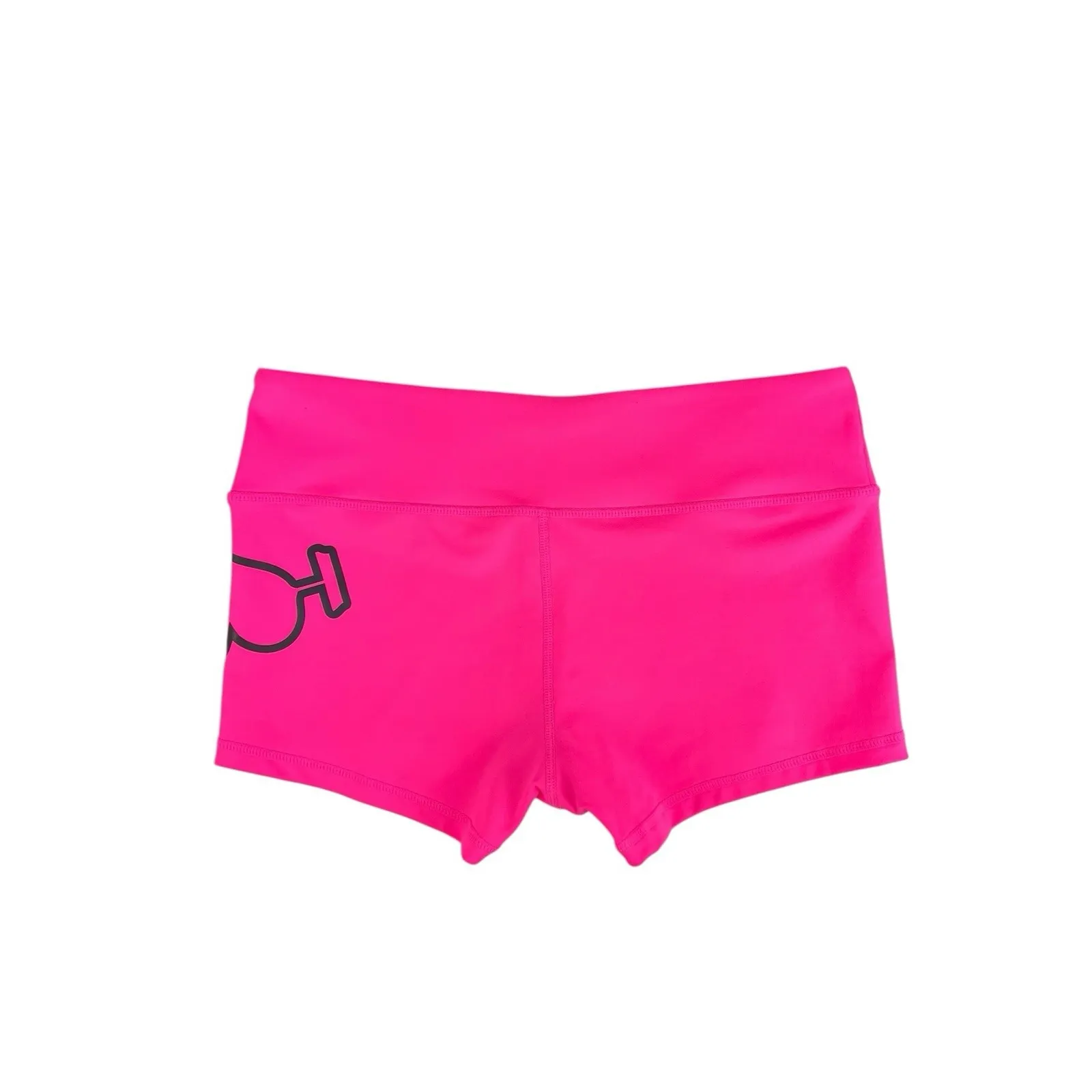 Wodbottom Solid Neon Bright Pink Shorts 2.5" CrossFit Workout Size Medium - Image 2