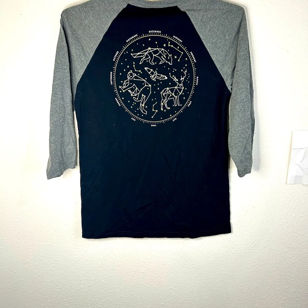 Juliana Bicycles Women’s S Shirt MTB Constellation Graphic Raglan Tee Vtg Black - Image 4