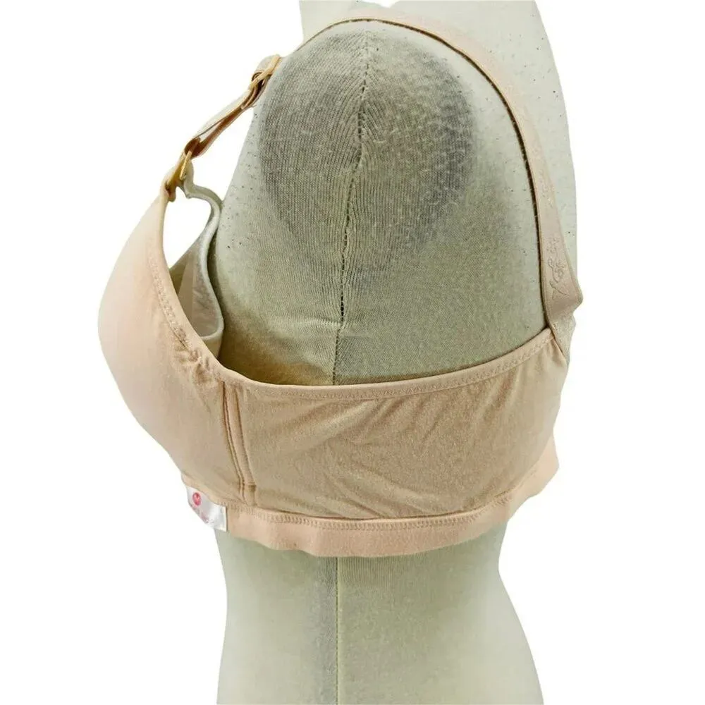 Momma's Comfy Maternity Bra Peach Cotton Xlarge Orange Size XL - Image 8