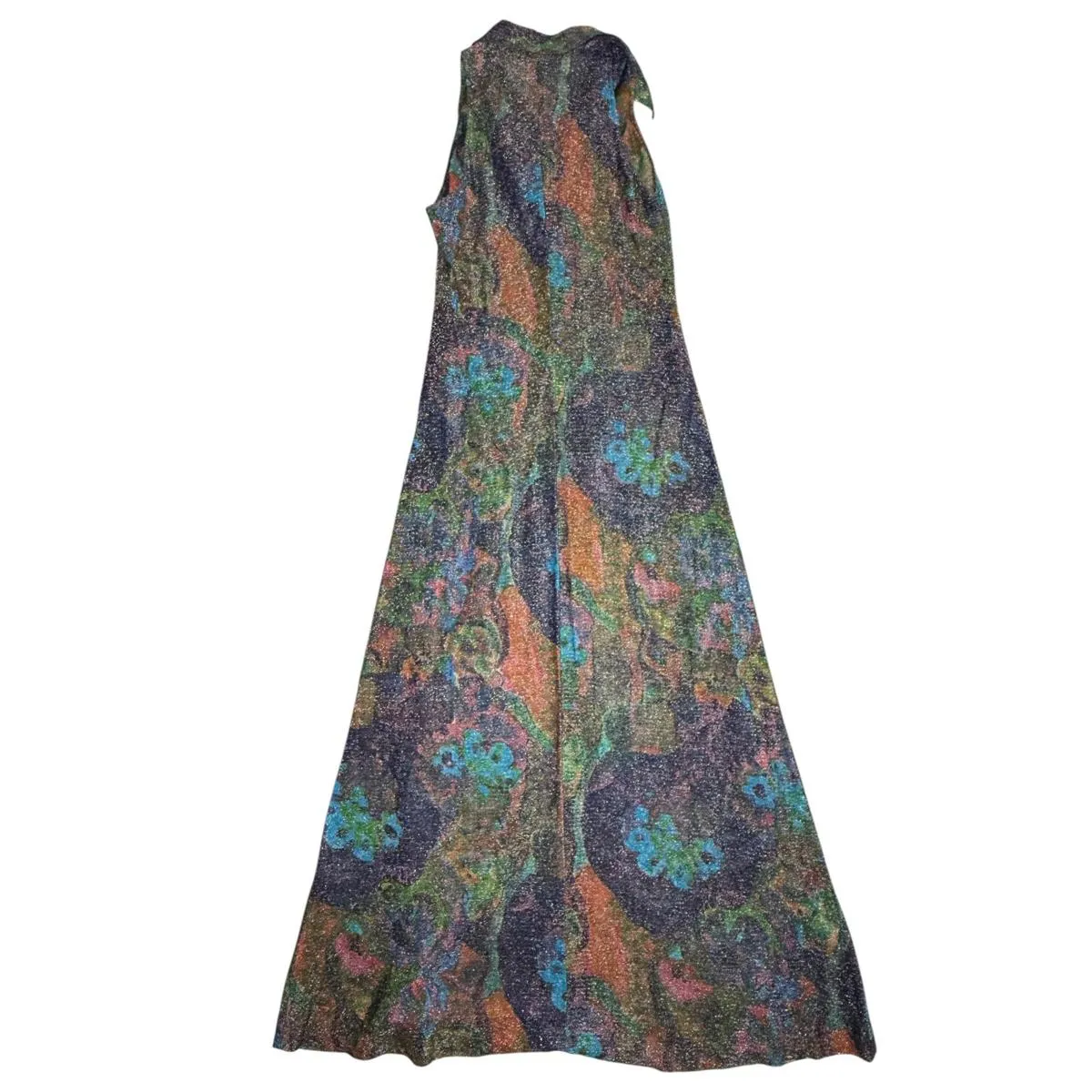 Groovy Vintage Sleeveless Maxi Dress Black - Image 7