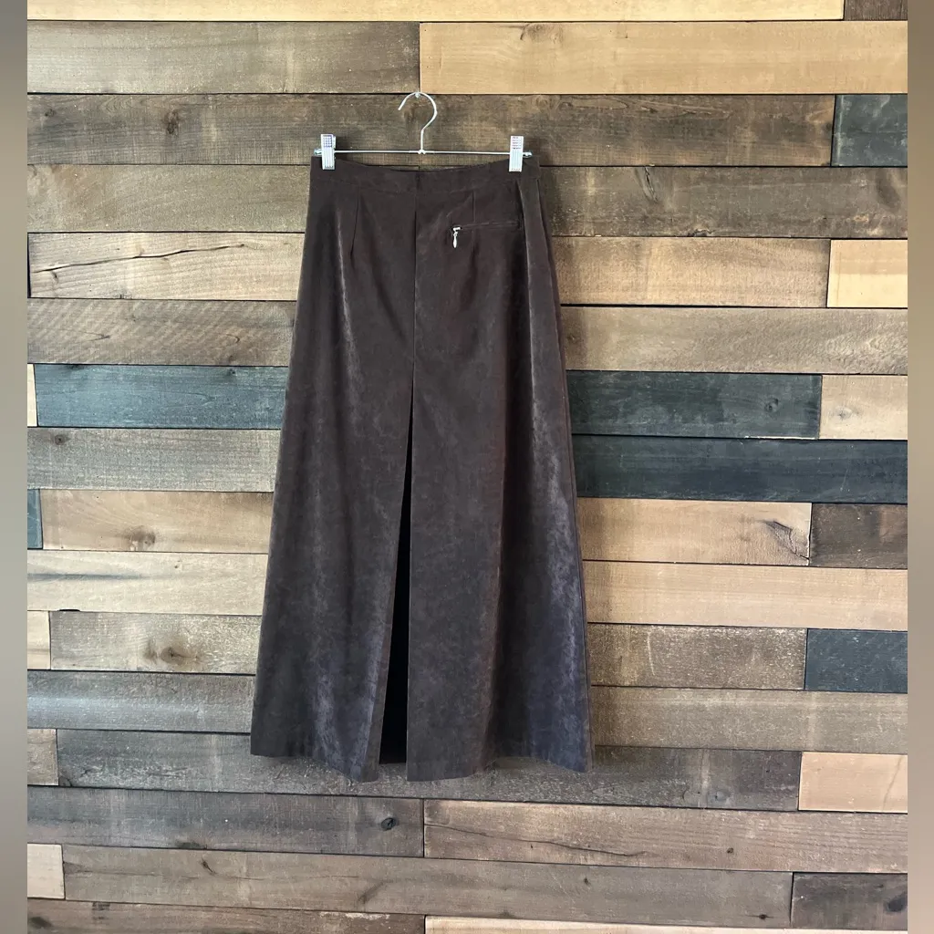 Vintage Coldwater Creek Brown Faux Suede Maxi Skirt Size 8 High Waist Midi/Maxi - Image 7