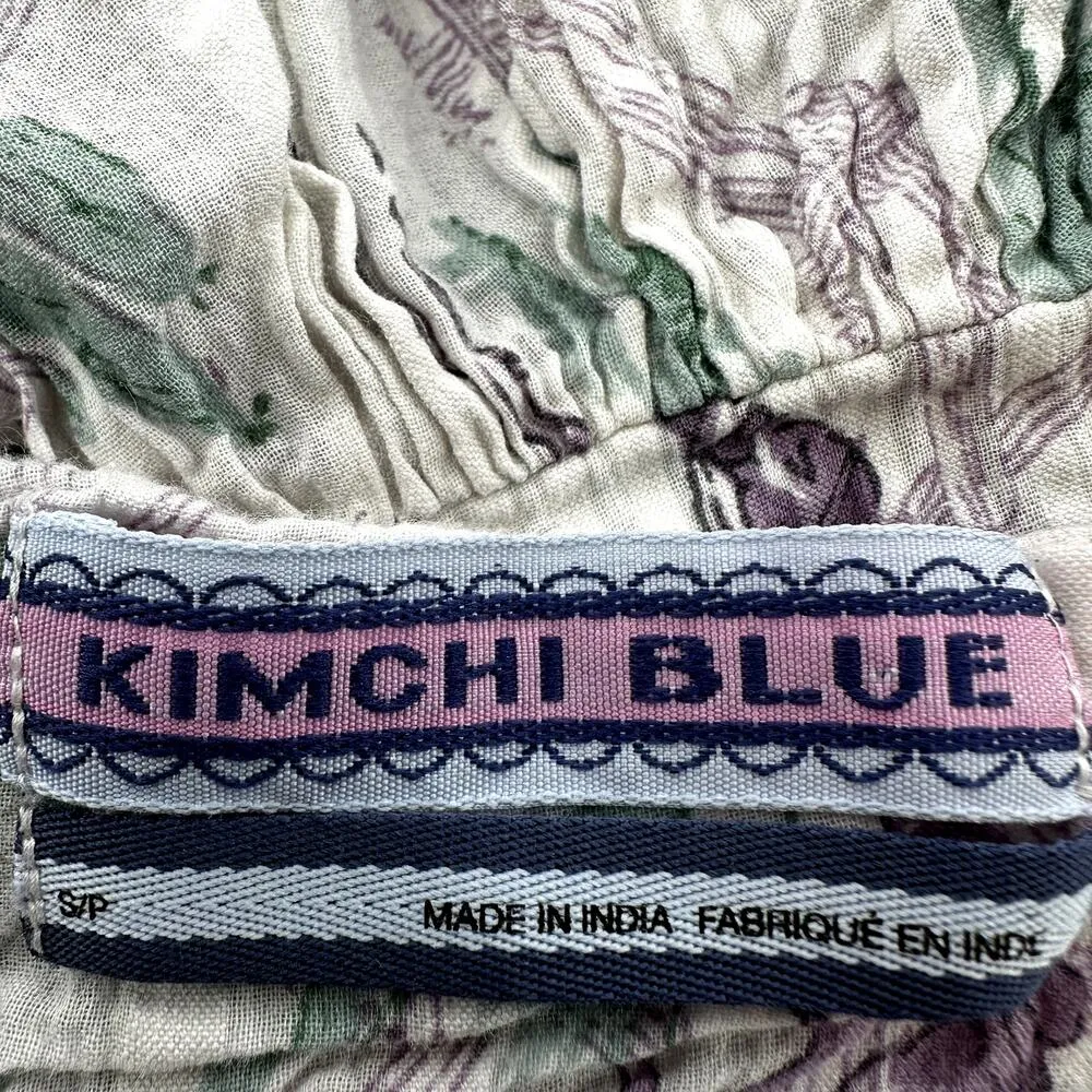 Urban Outfitters Kimchi Blue Pria Dress Puff Sleeve Blouson Floral White Small - Image 4