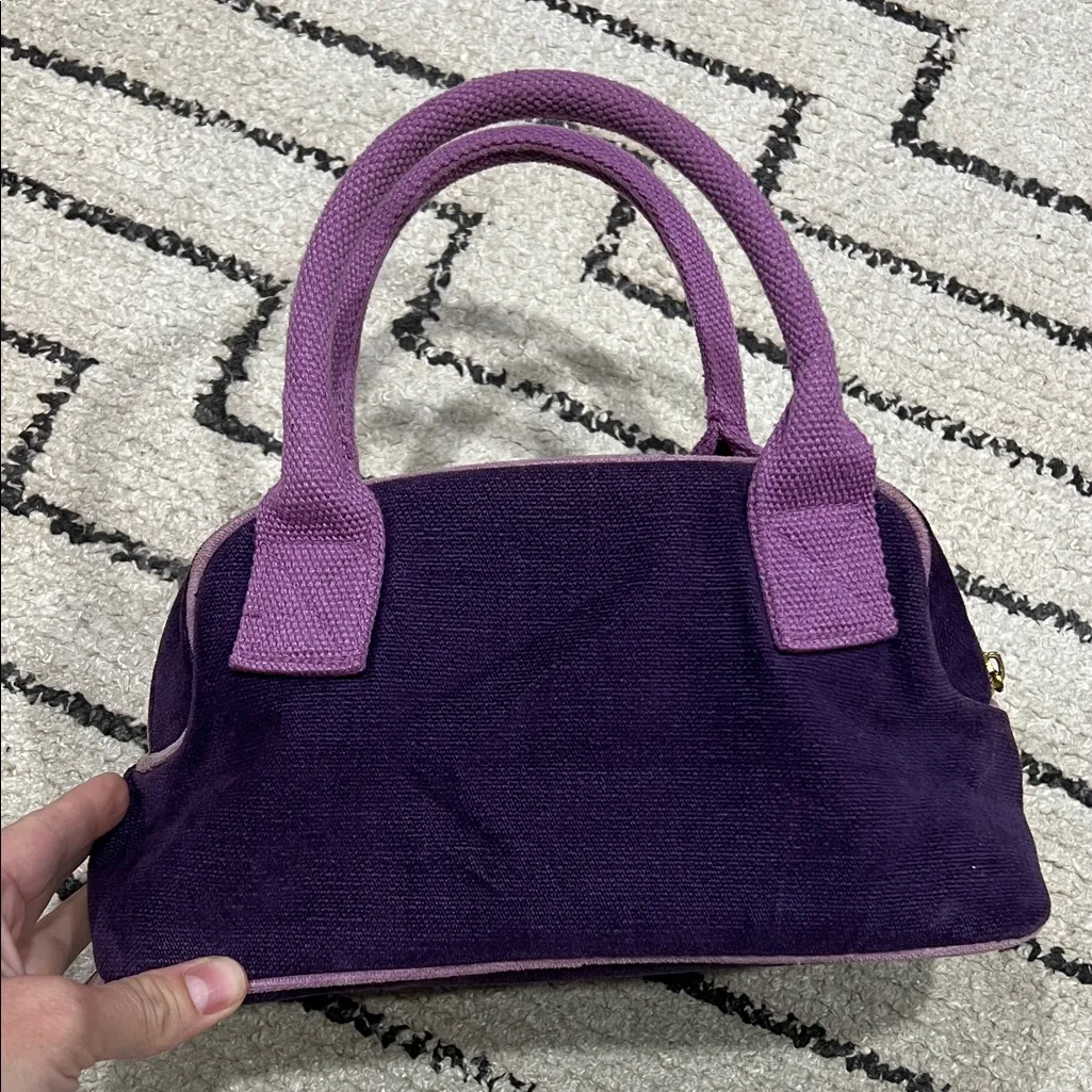 Victoria's Secret Purple Satchel with Gold Heart - Image 3