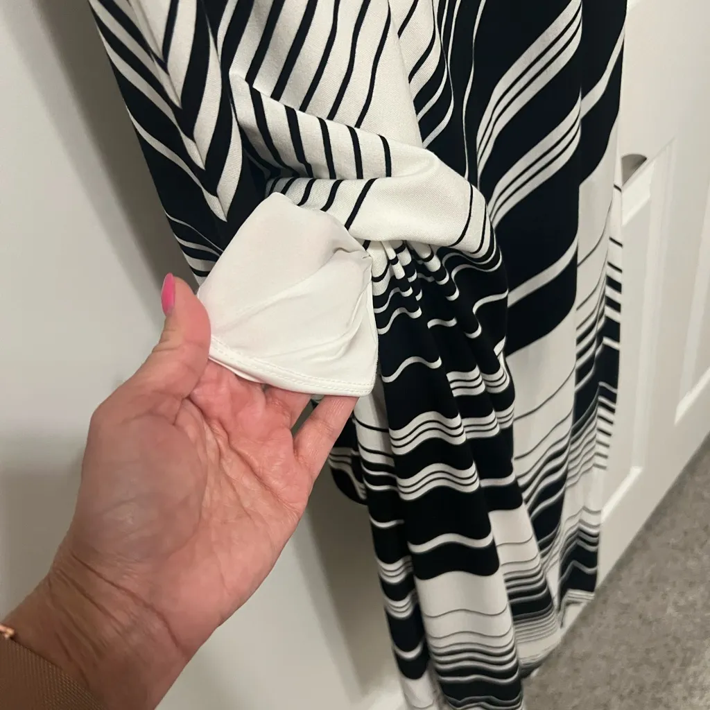 Black and White Striped Maxi Tank Dress Size XL - Image 5