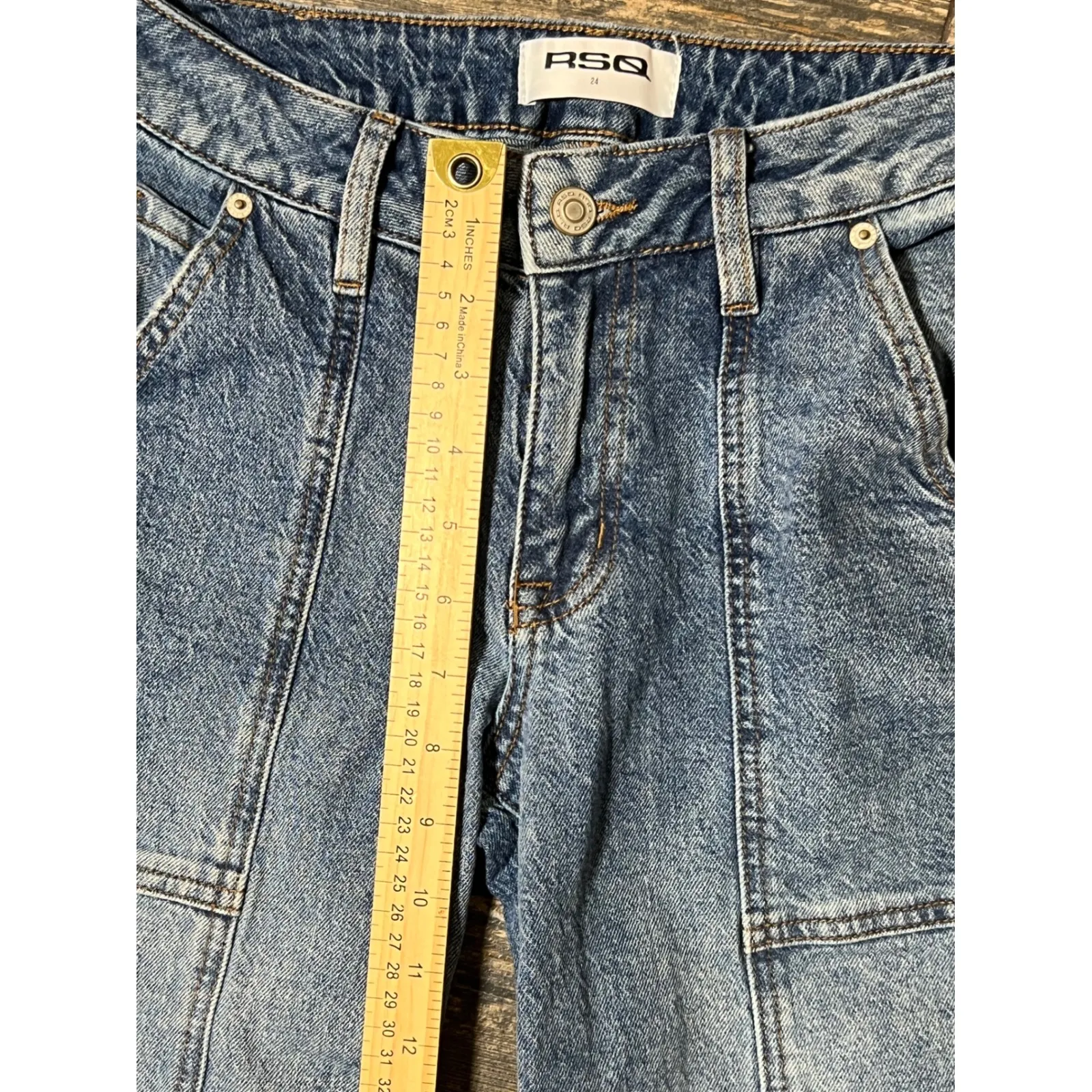 RSQ Wide Leg Carpenter Jeans Pants Size 24 Baggy Loose Fit Skater Grunge Utility - Image 6