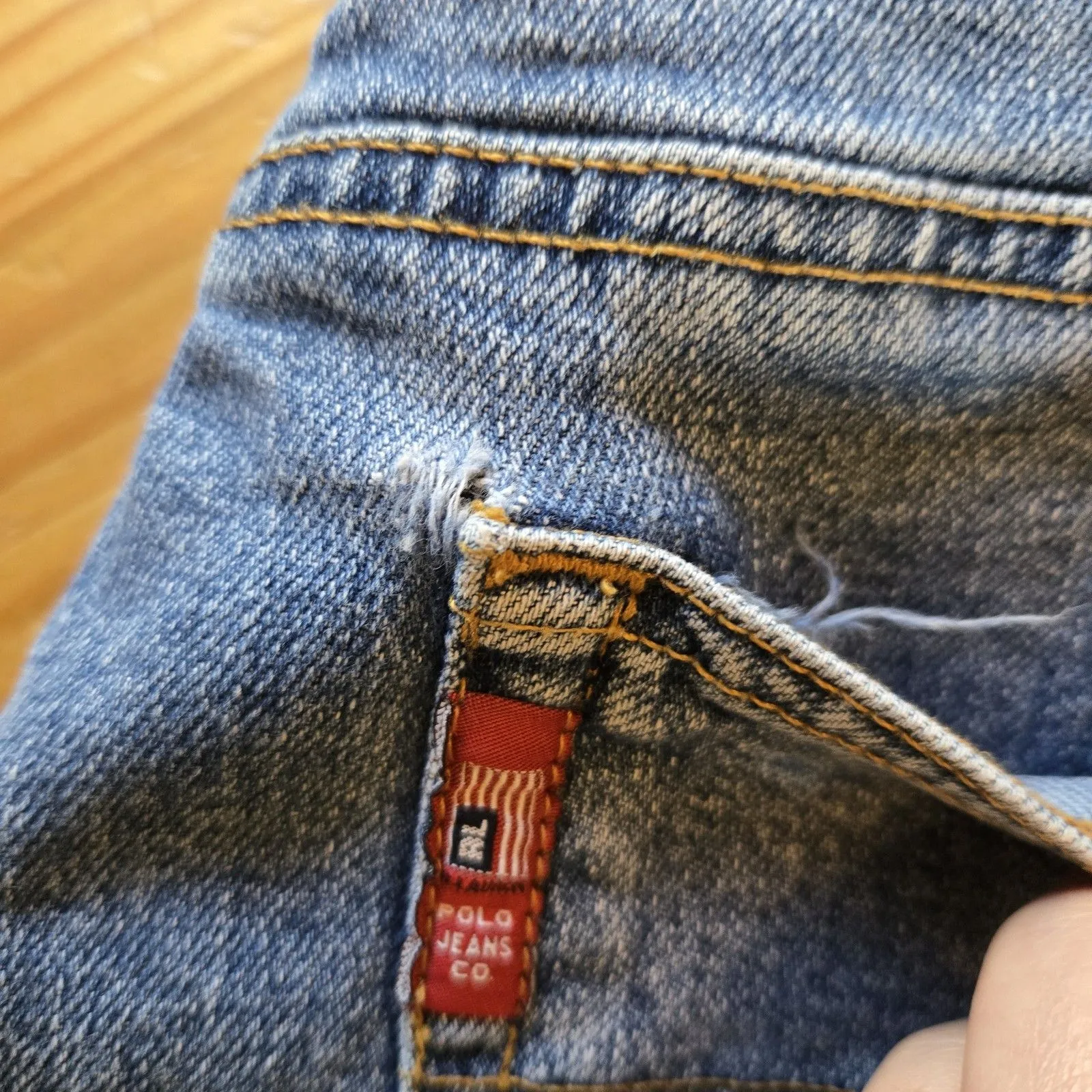 Vintage Polo Jeans Co. Ralph Lauren Size 6 Capri Ankle Zip Jean Denim Y2K Flag - Image 9