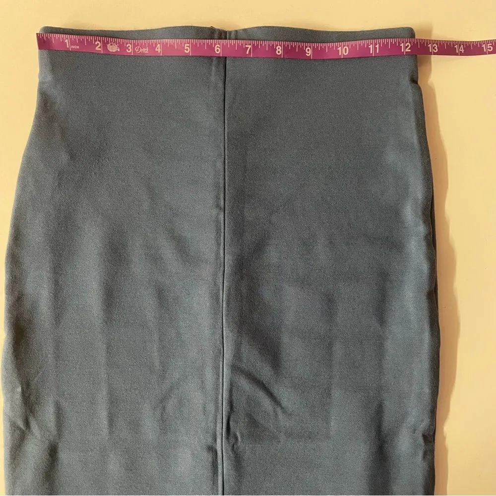 Forever 21 Dusty Blue Pencil Skirt Size Small EUC - Image 7