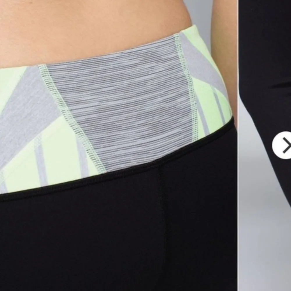 Lululemon Wunder Under Crop in Black & Quilt Spring 6 - Image 21