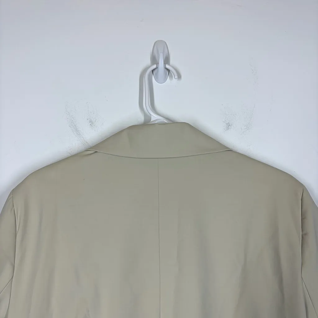 Carbon38 Khaki Belted Blazer Size Large - Image 7