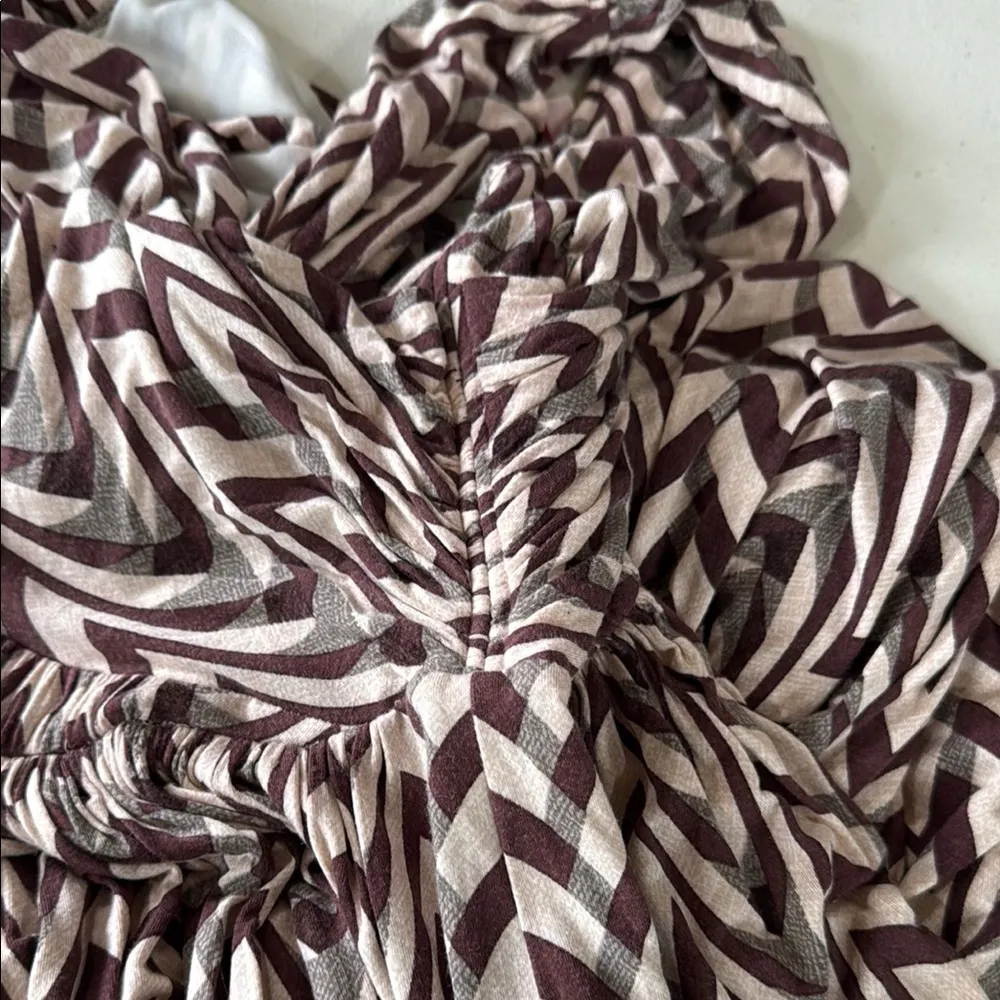 plenty by Tracy Reese Elegant Chevron Dress Brown - Image 5