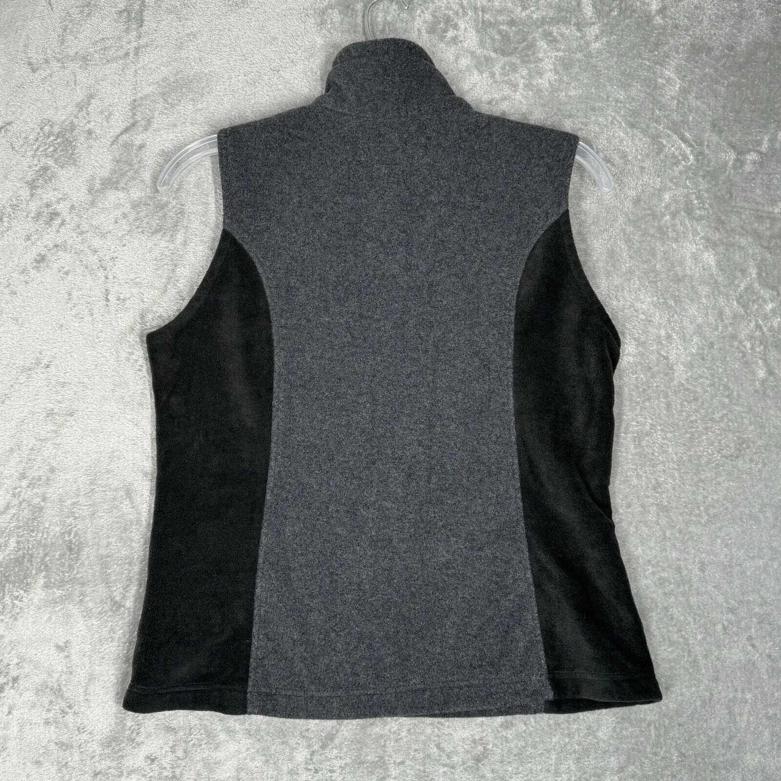 Columbia Vest Women Large Gray Full Zip Fleece Casual Neutral Cabincore Gorpcore - Image 3