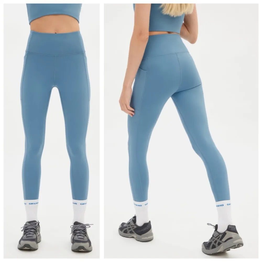 Girlfriend Collective Compressive Pocket Leggings, Lake (Blue) sz. XS - Image 16