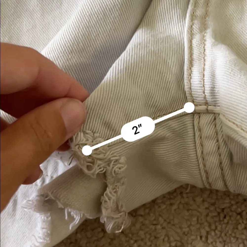 Free people Grey denim short shorts - Image 5