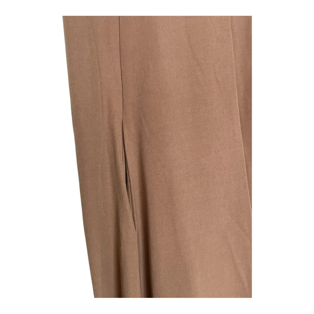 Vintage Tan beige cowl neck sleeveless drop crotch jumpsuit Size S - Image 8