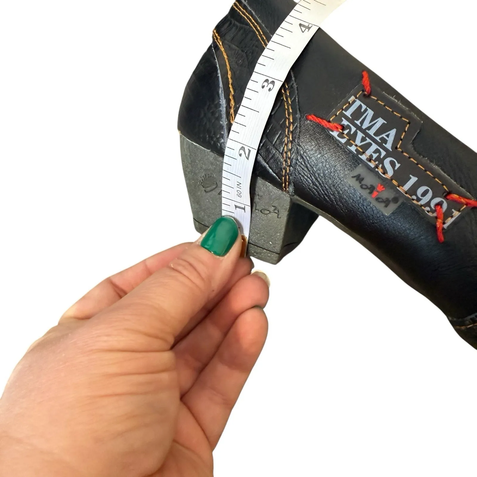 TMA Eyes & Maia Patchwork Textured Pumps US 8 EU 39 Boho Retro Y2K Art to Wear Black - Image 7