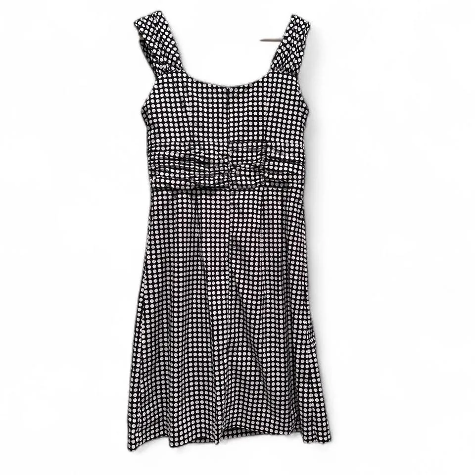 Nanette Lepore‎ Black & White Polka Dot Mini Dress Sleeveless Sz 4 - Image 2