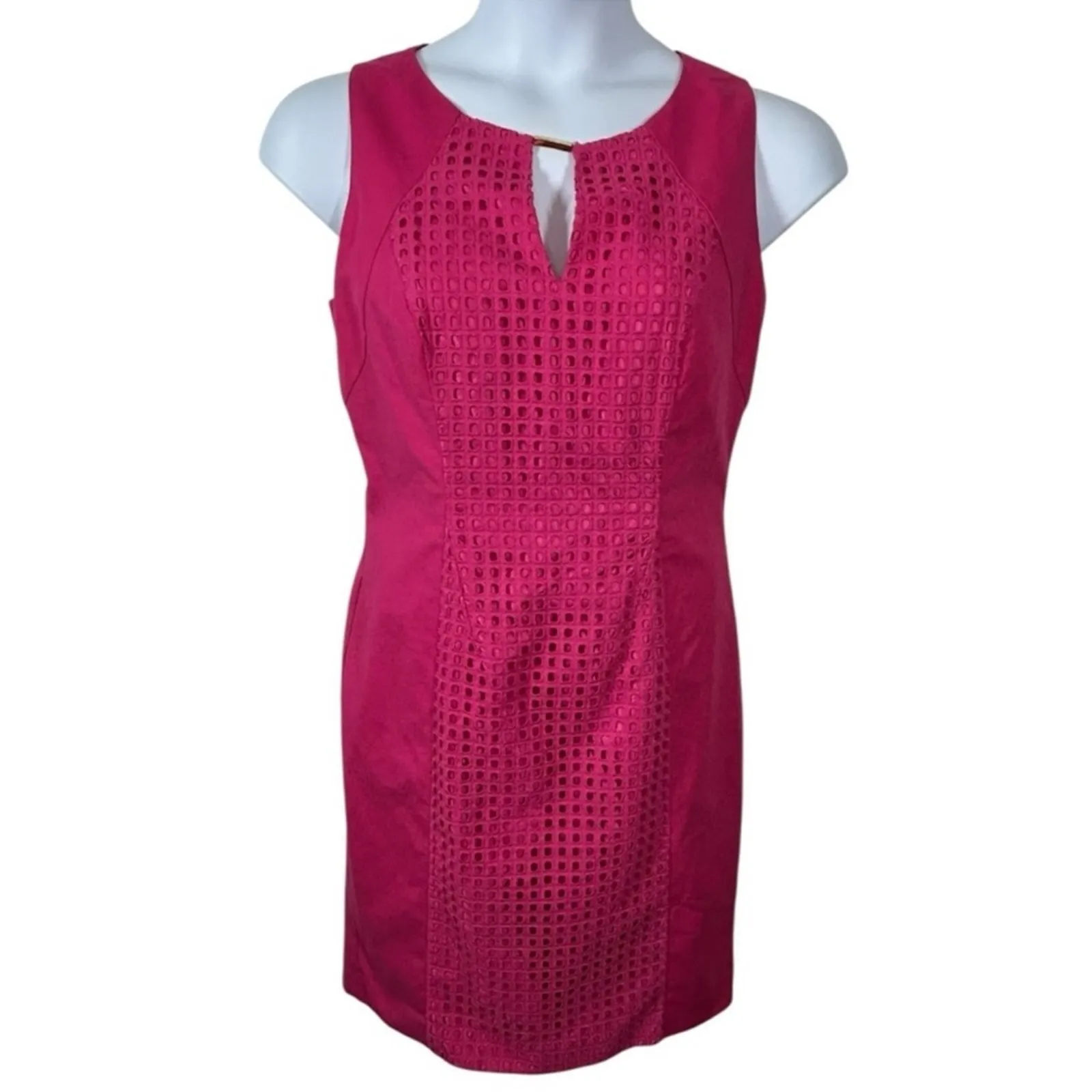 Calvin Klein Pink Sheath Dress Size 10 – Sleek & Feminine - Image 2