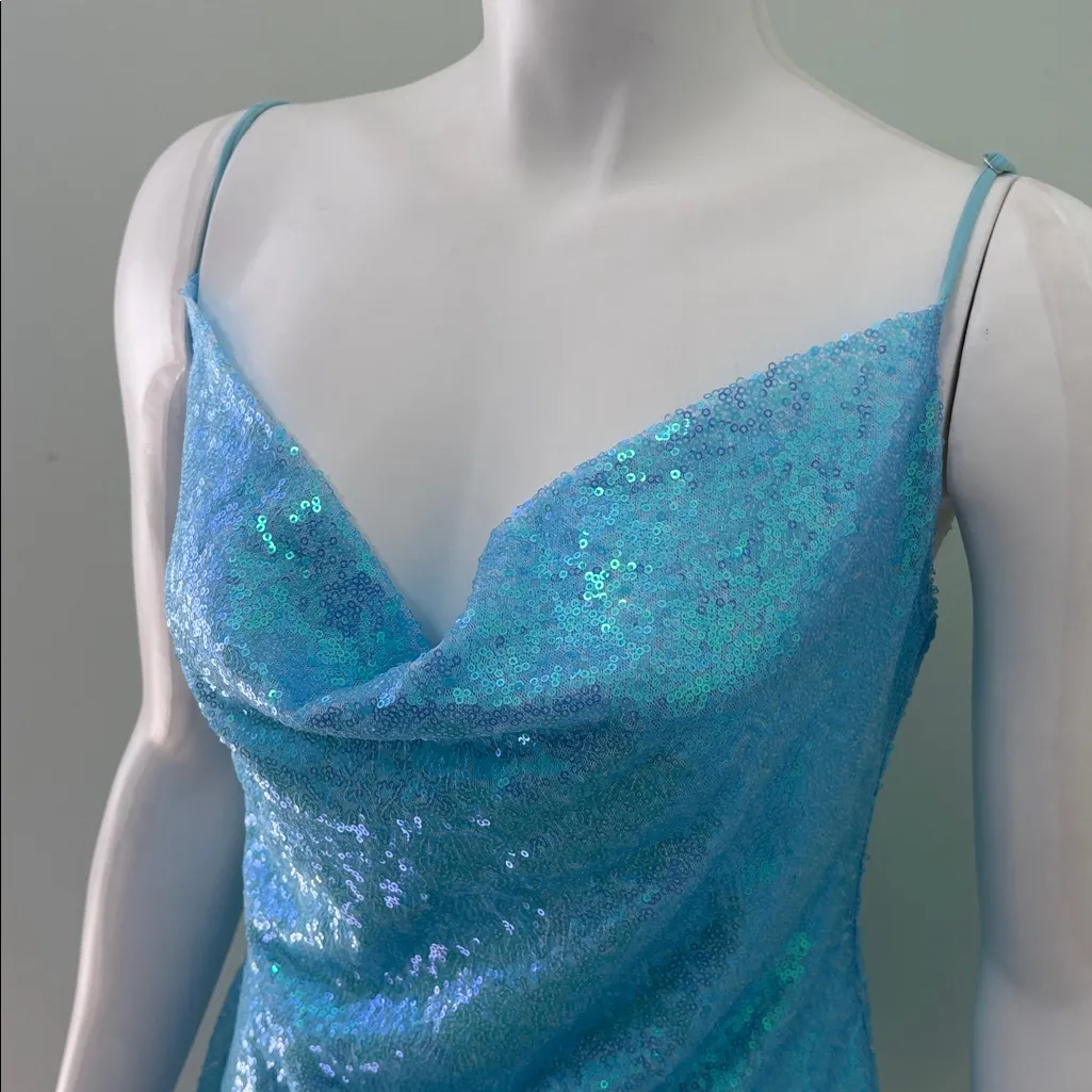 Lucy In The Sky blue sequin dress - Image 5