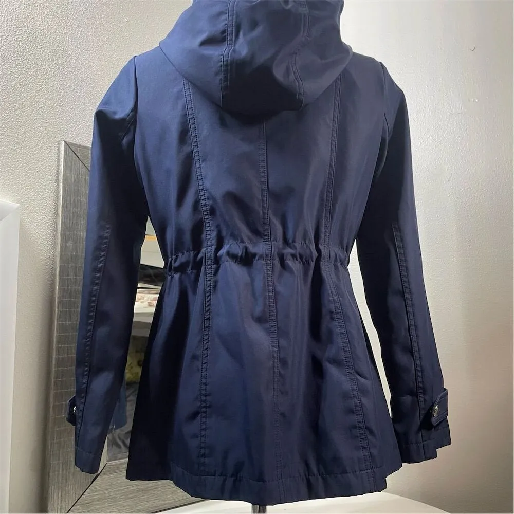 COPY - Michael Kors Women's Petite Anorak Jacket Navy Gold Accents Size S - Image 7