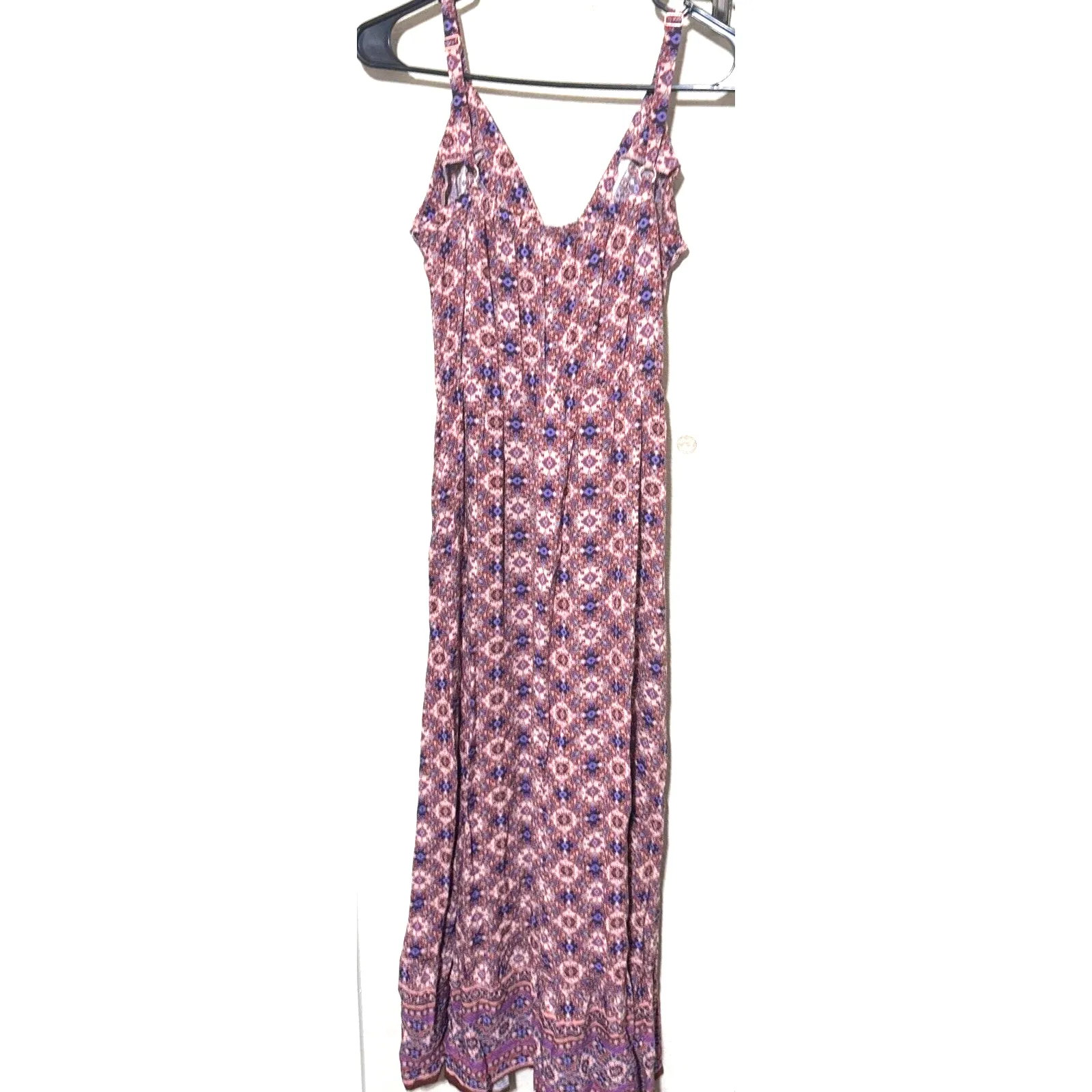 Maurices Dress Womens S Pink Maxi wrap sleeveless boho resortwear cruise - Image 9