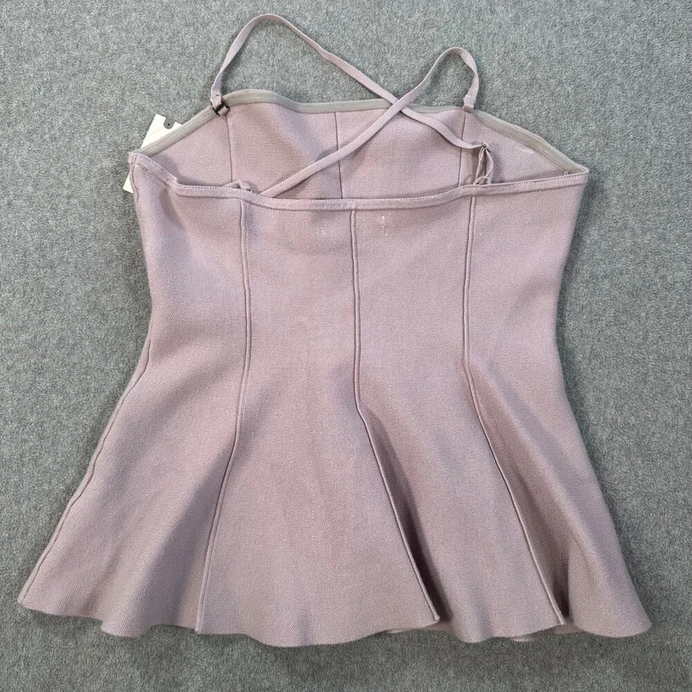 By Anthropologie Hourglass Sweater Tank Top Size Large Lavender Adjustable Strap - Image 11