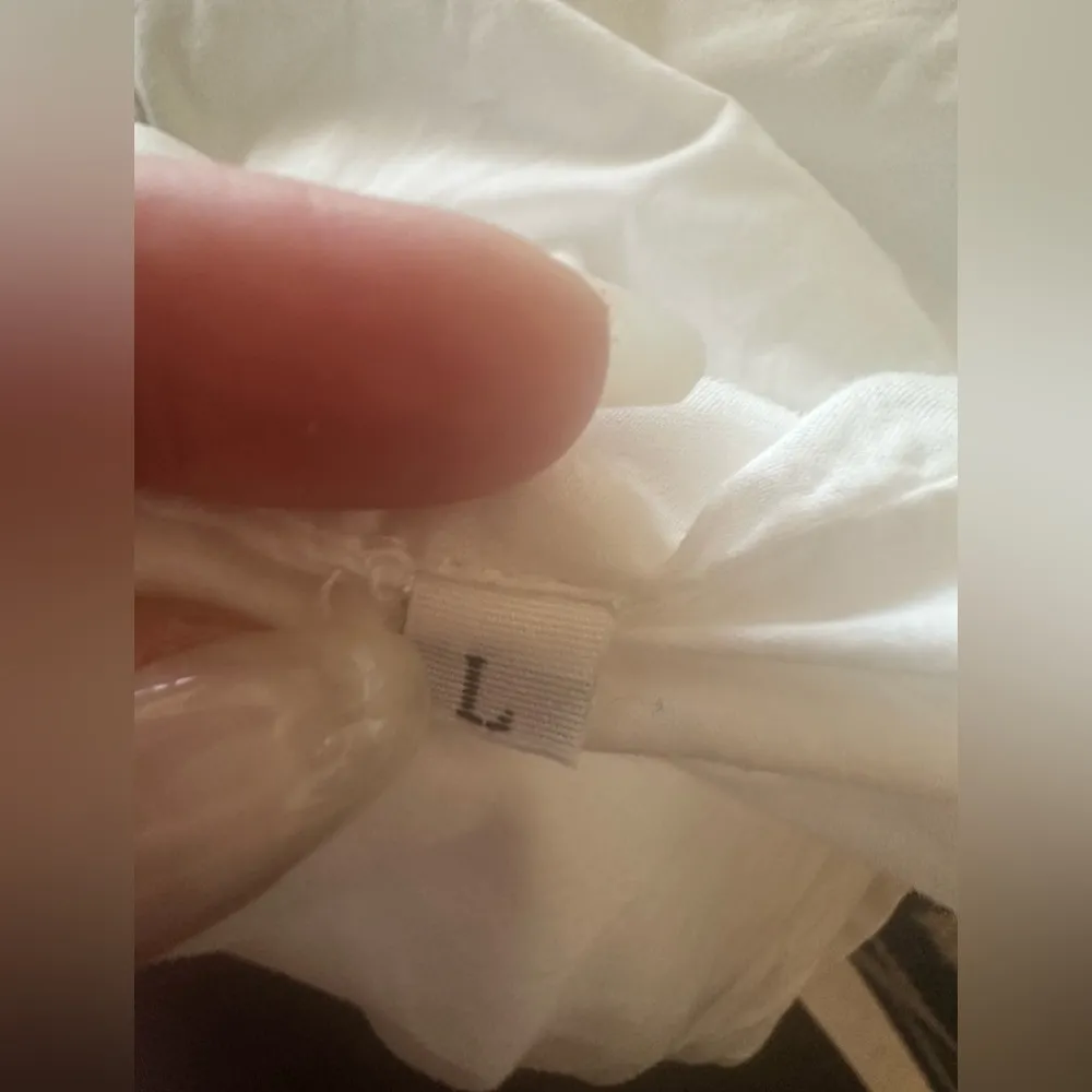 Balloon Sleeve White Ruffle Dress size L Size L - Image 10