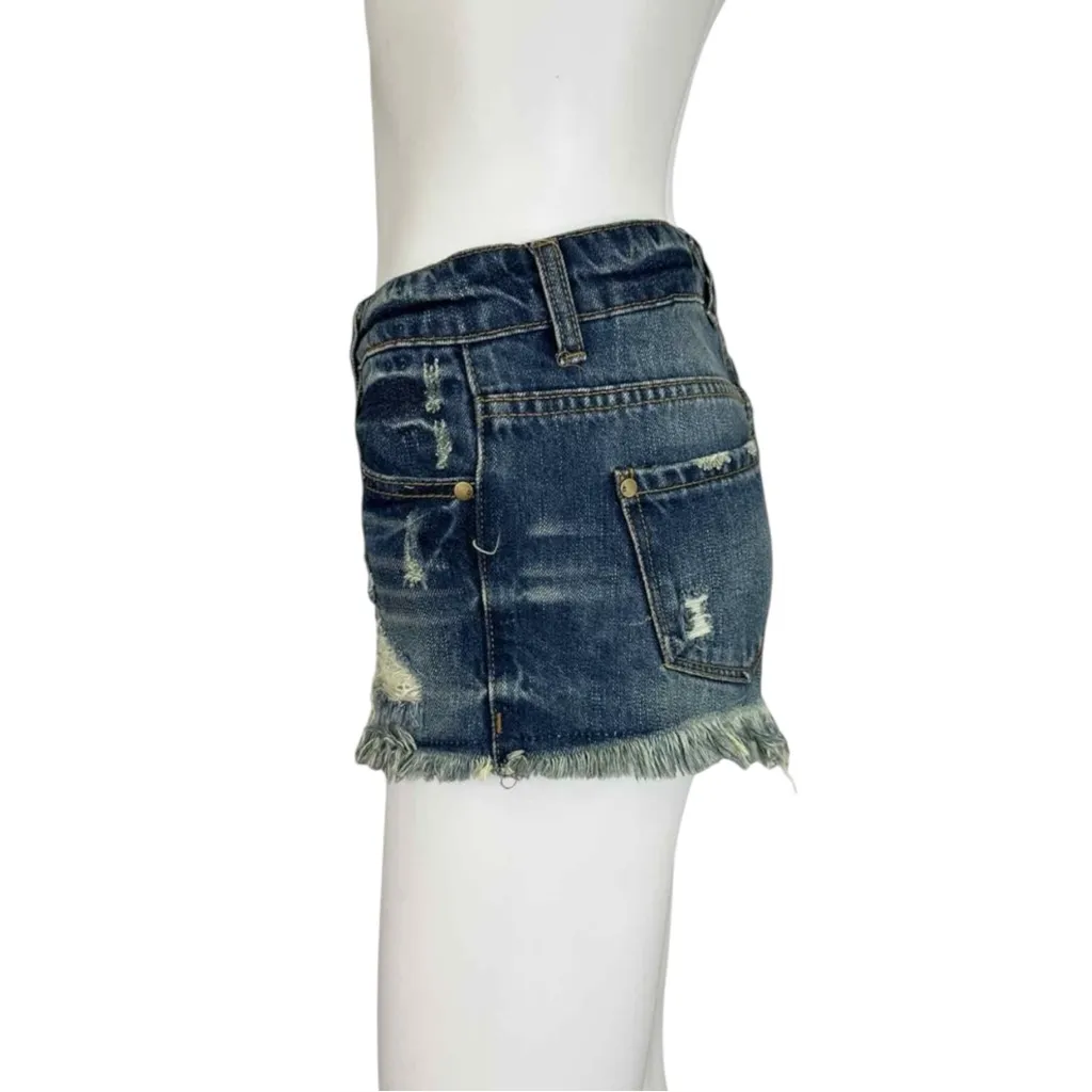 PISTOLA Distressed Denim Shorts Size S - Image 2
