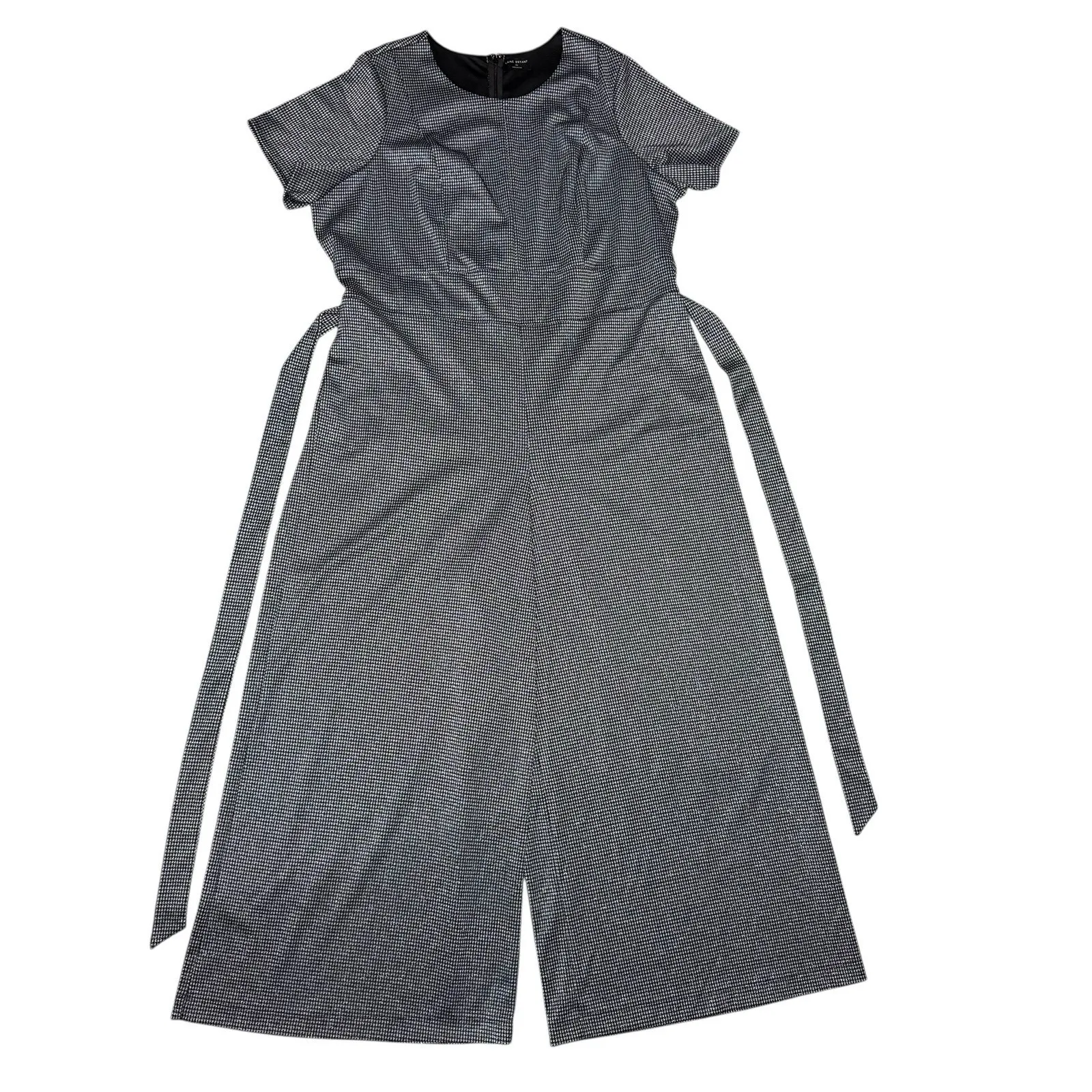 Lane Bryant Lena Jumpsuit Romper Houndstooth 24 Long Wide Leg Career One‎ Piece - Image 8