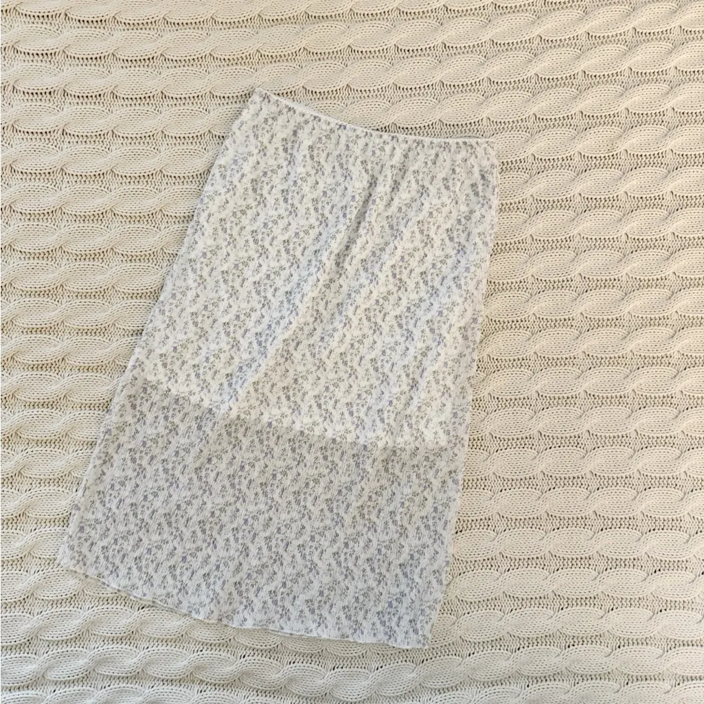 All in Favor Pastel Patterned Midi Skirt - Image 3