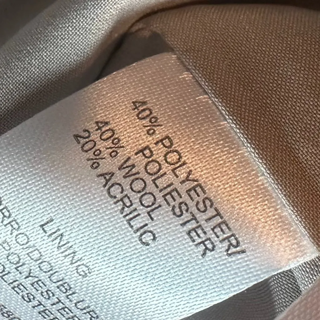 Amanda + Chelsea Wool Blend Button Down Blazer Jacket Tweed Classic Size Medium - Image 10