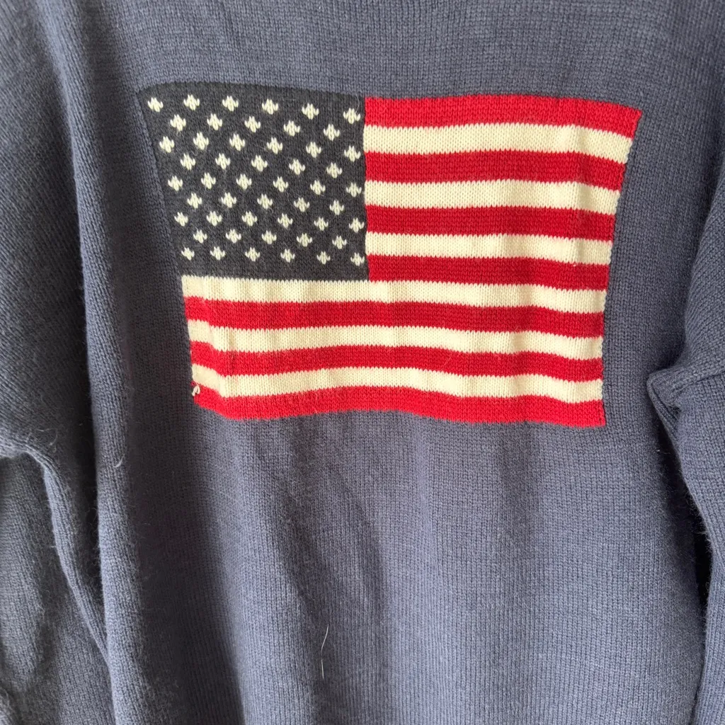 USA flag navy sweater knit ribbed brandy nico american oversized Ralph lauren - Image 3