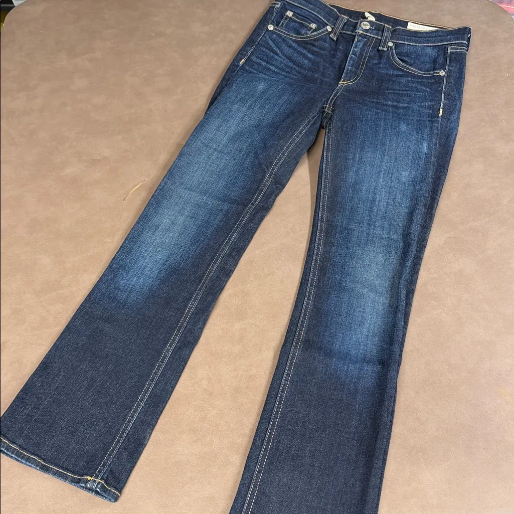 Rag & Bone Kensington Dark Blue 10” Crop Jeans Size 24 - Image 9