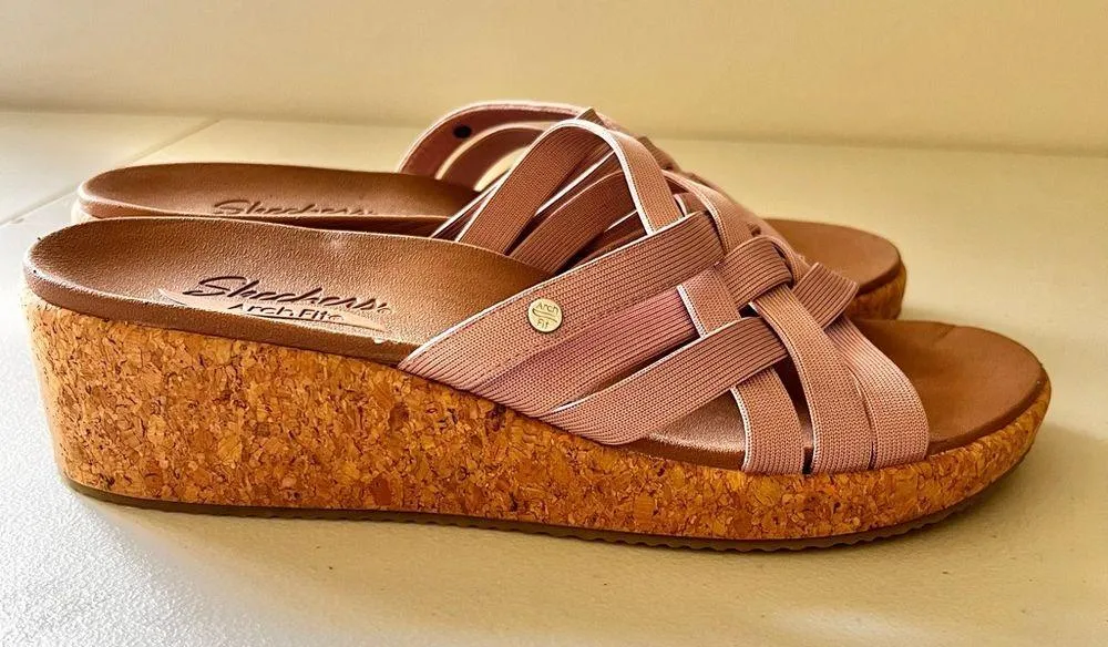 Skechers Arch Fit Bevelee Mauve Sandals Flip Flops Size 11 EUC - Image 6