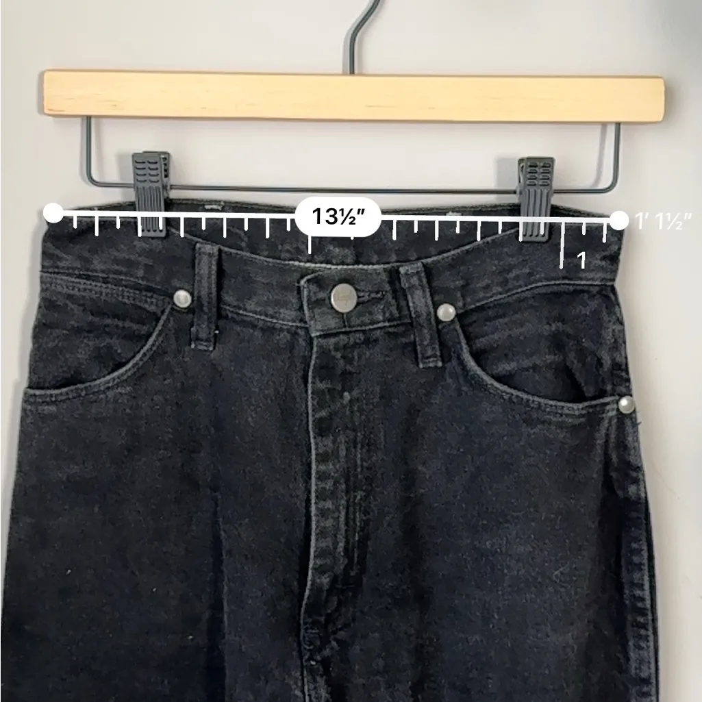 Wrangler Vintage Black High Rise Straight Mom Jean Bareback No Butt Pocket Jeans - Image 10