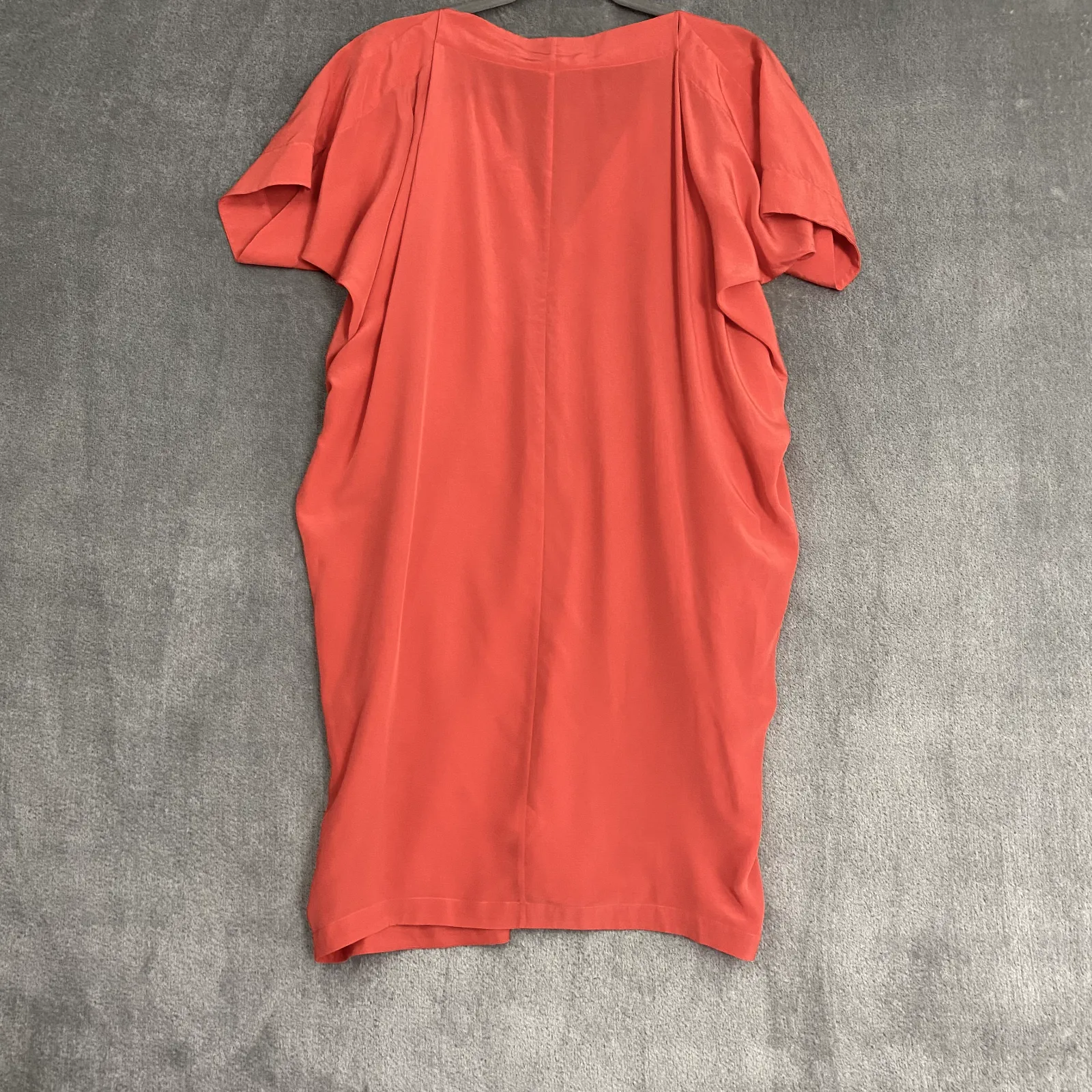 Vince Womens Silk Dress XS Baggy Oversized Tunic 90s Y2k Casual Coral Classic - Image 6