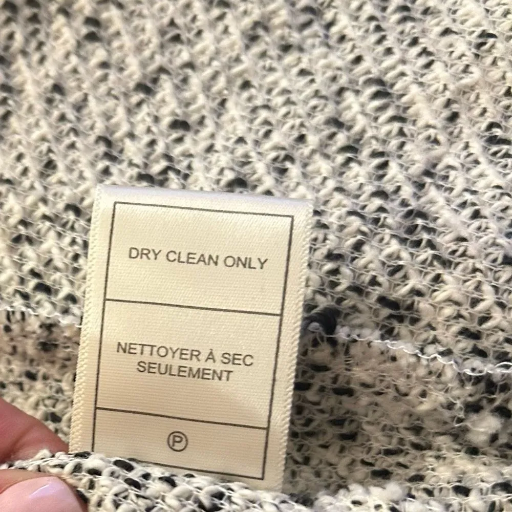 Jack by BB Dakota white black long story short marled french terry Blazer XS - Image 11