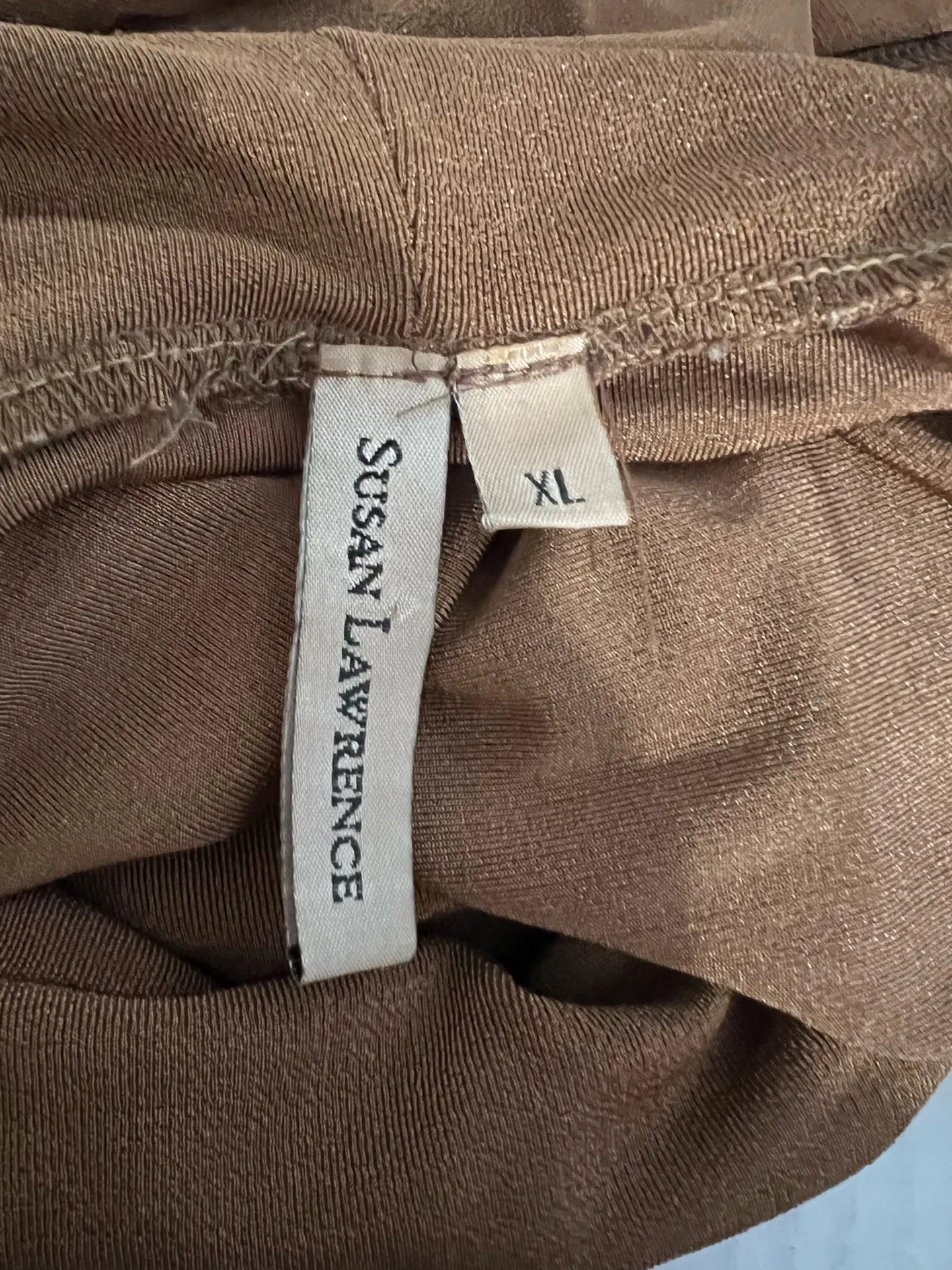 Susan Lawrence Brown Sleeveless Cowl Neck Top - Image 4