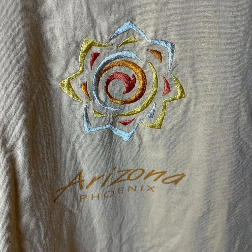 Arizona Phoenix T Shirt Vintage Yellow Large L Embroidered Tee - Image 12