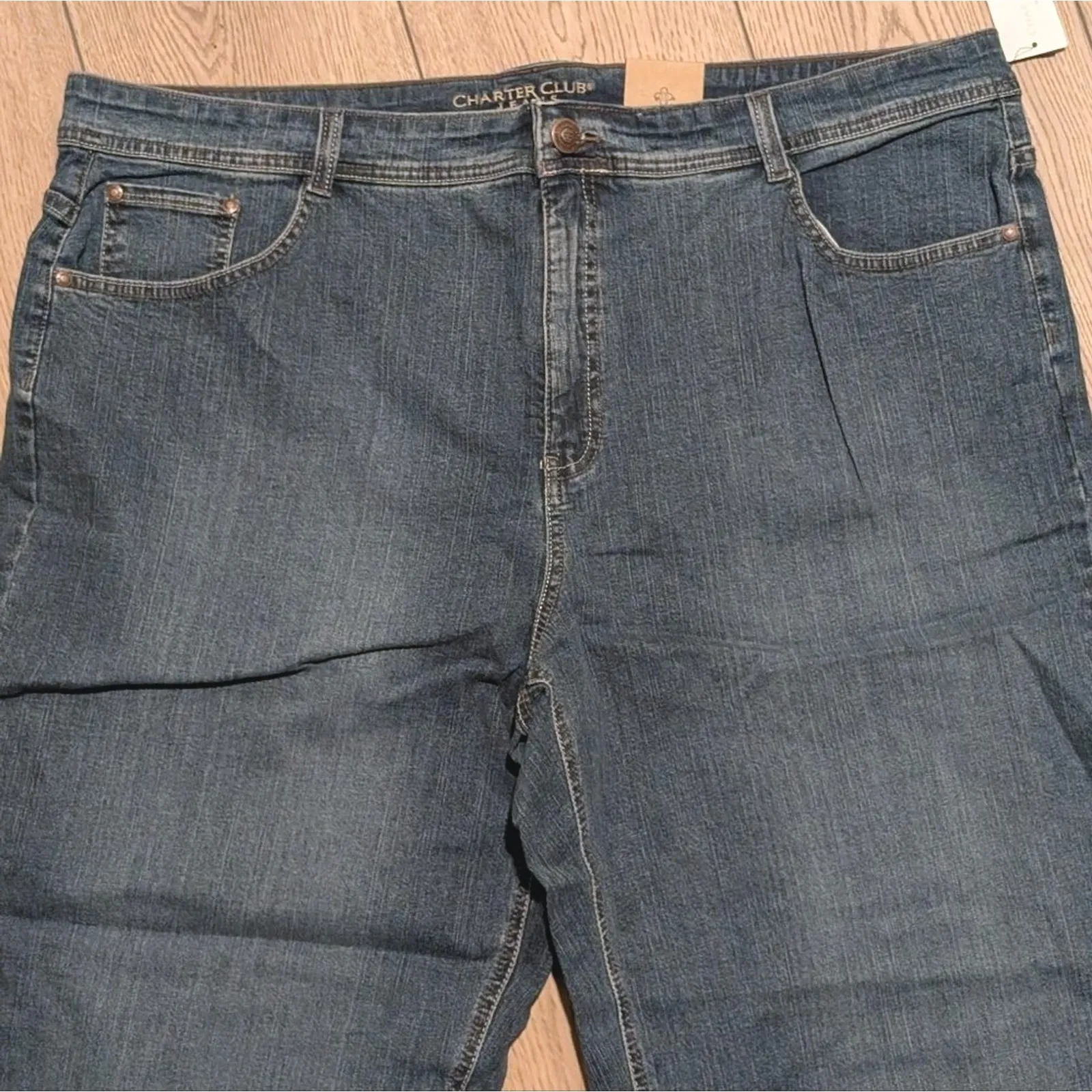 🆕‎ Charter Club Plus Size 24 Short Jeans 3X Petite Straight Leg NWT NEW - Image 2