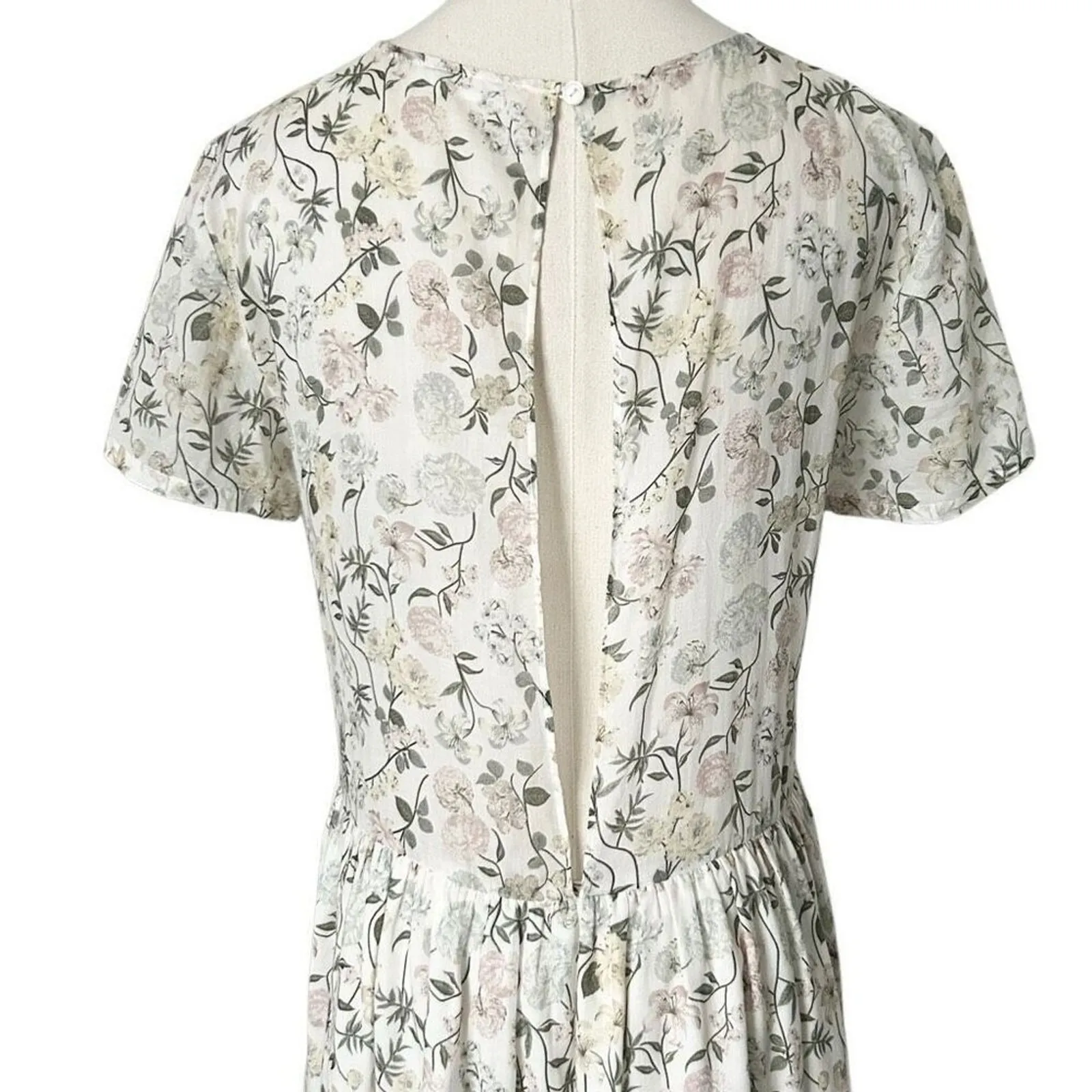 Anine Bing Floral Cotton Mini Keyhole Back Dress Size Small airy flowy - Image 3