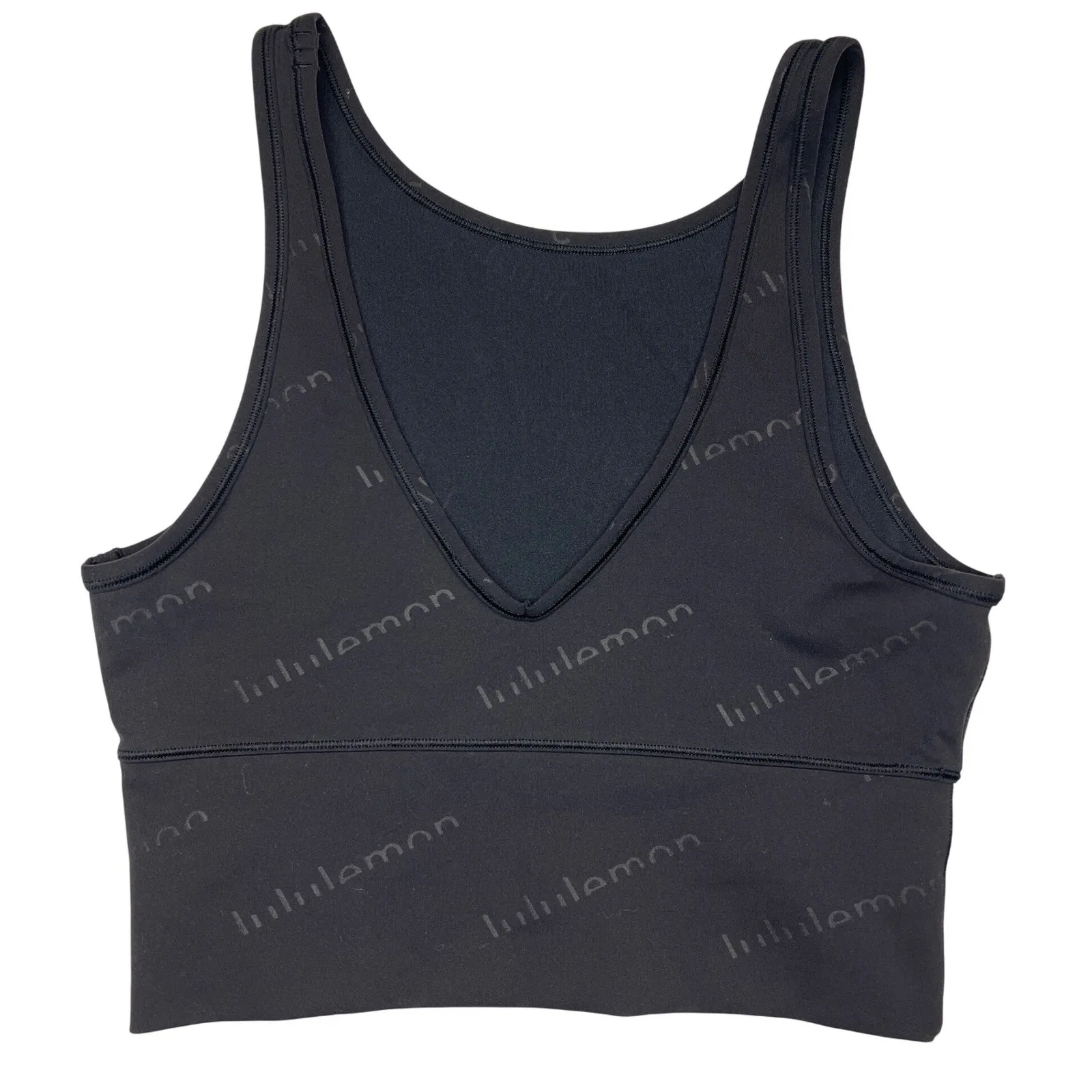 Lululemon Power Pivot Tank Special Edition Black Embossed Everlux Size 8 EUC - Image 3